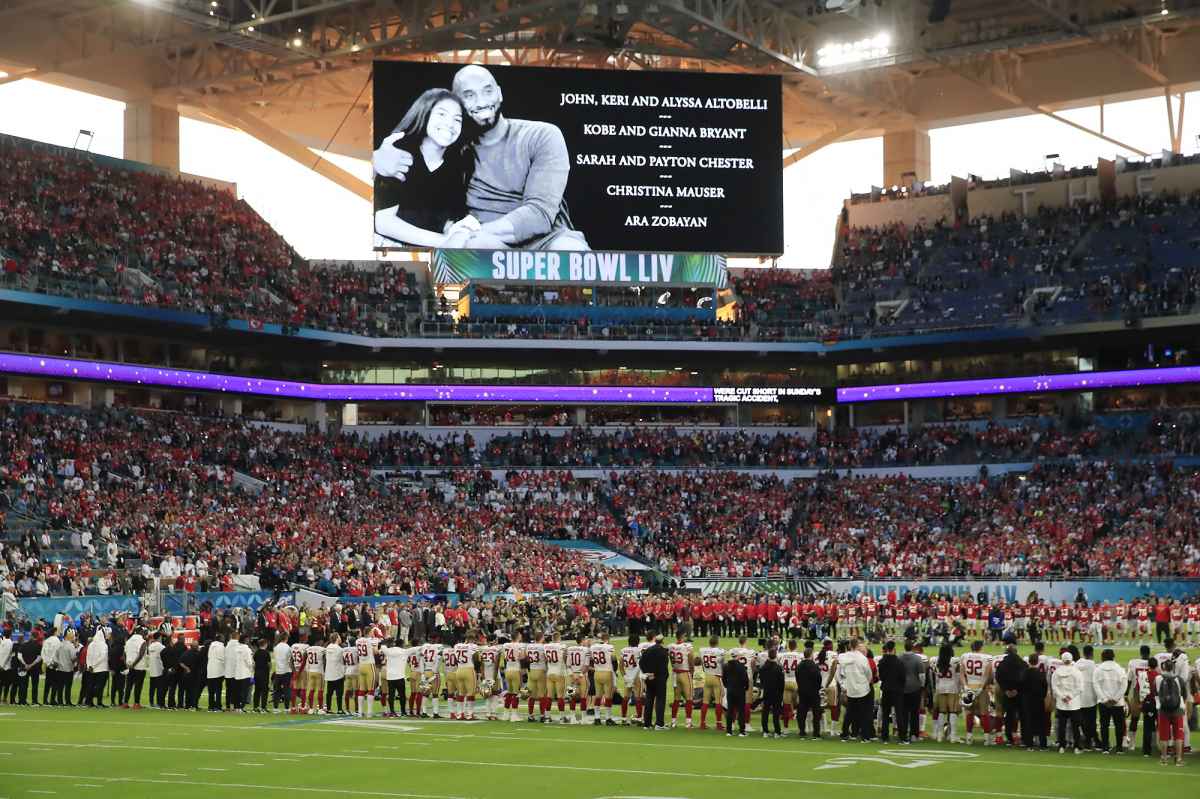 Super Bowl 54 teams pay moving tribute to Kobe Bryant and those killed in  helicopter crash