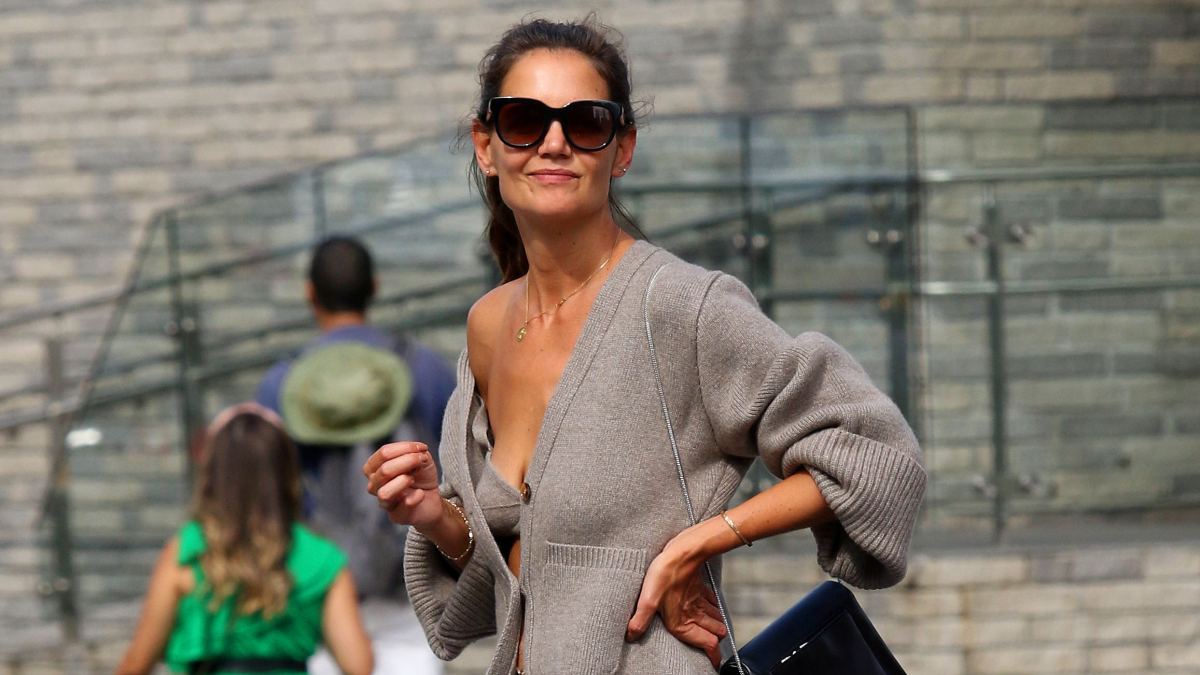 Katie Holmes' $520 cashmere bra sells out an hour after her viral paparazzi  picture