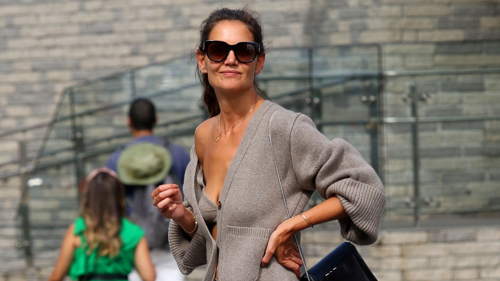Katie Holmes Wore a $520 Cashmere Bralette, and People Are Obsessed