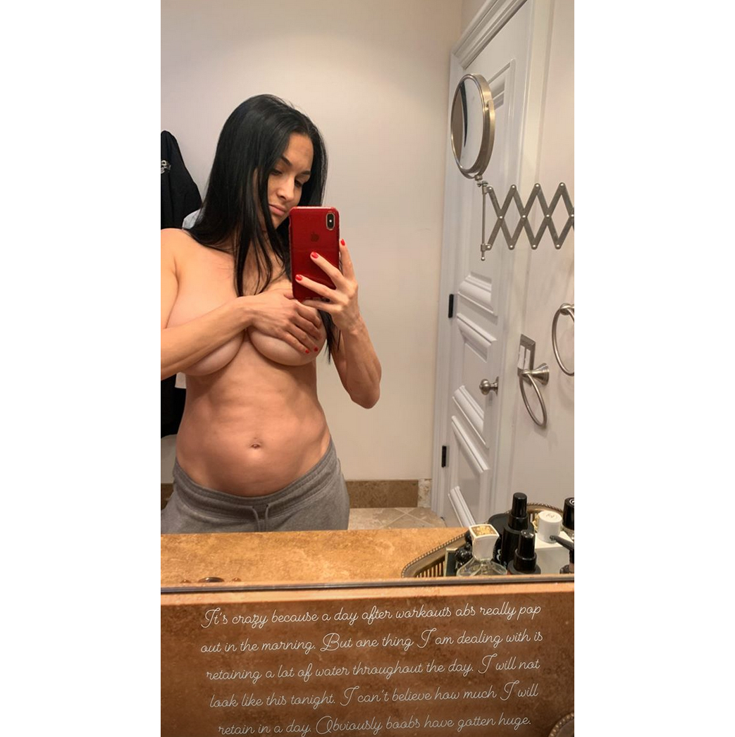 Nikki Bella Showing Off Baby Bump