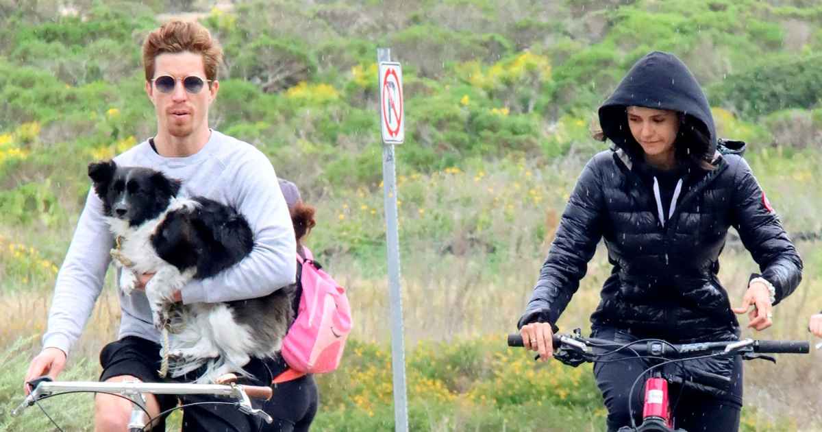 Nina Dobrev and Shaun White go for a bike ride in Malibu