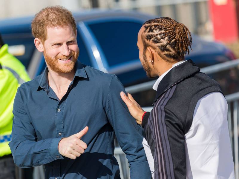 Prince Harry Makes Solo Appearance with Lewis Hamilton During Farewell Tour of Royal Engagement