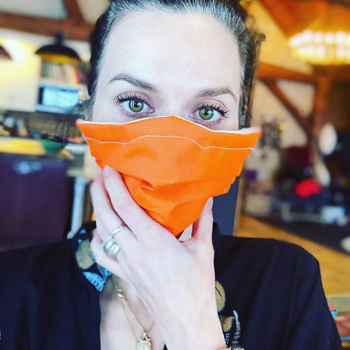 Celebs Creating Protective Face Masks During COVID-19 Outbreak: Pics