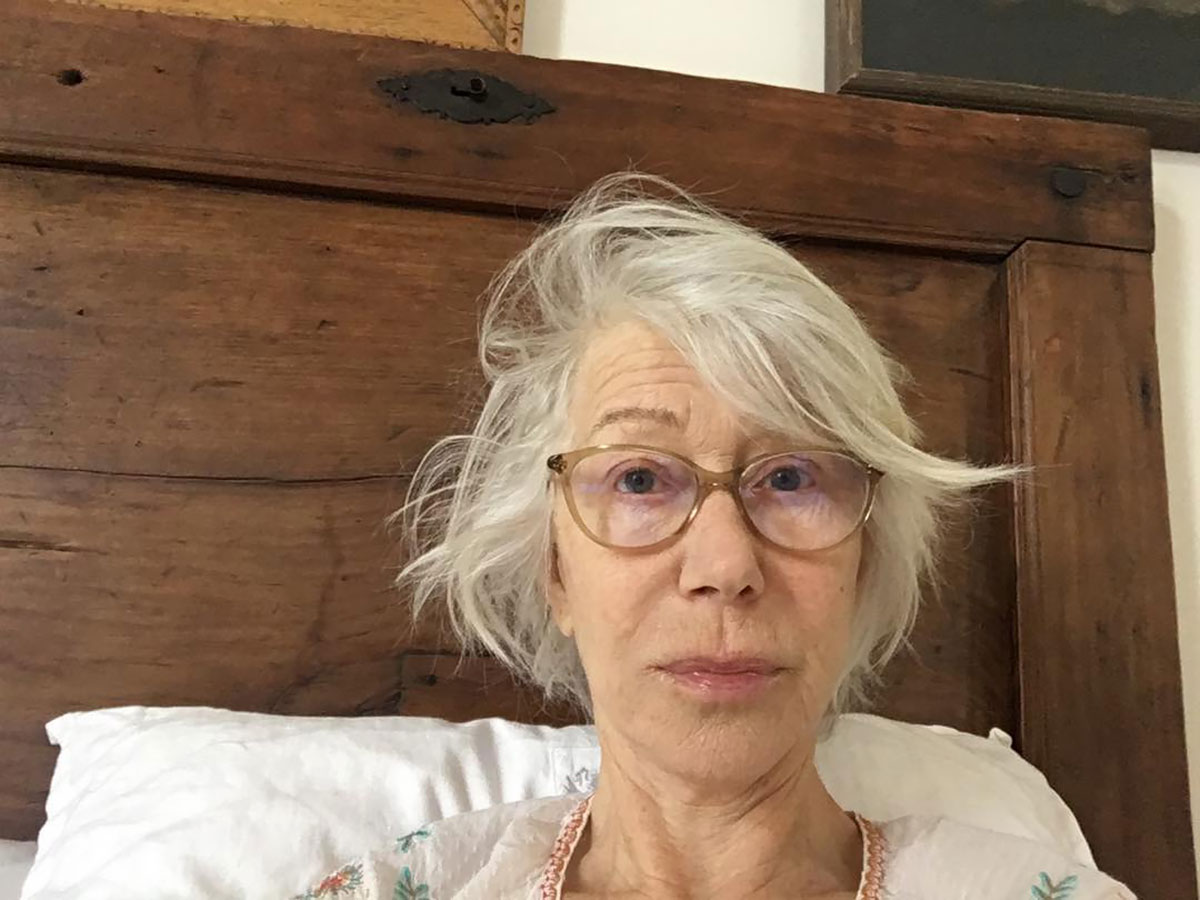 Helen Mirren, 74, Goes Makeup-Free, Urges Fans to Donate to Fight COVID