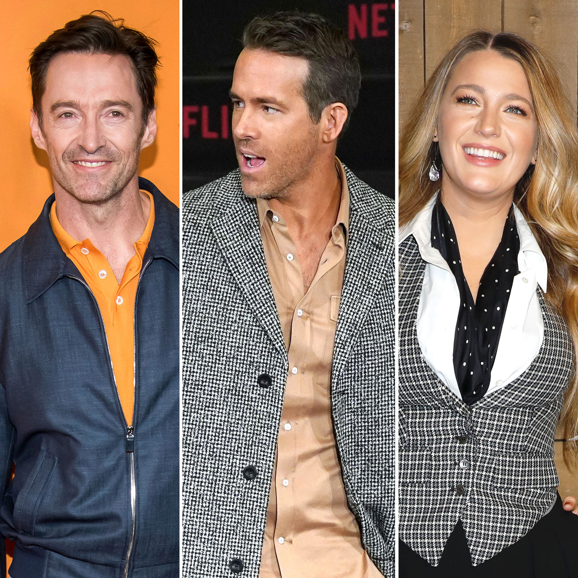 Next question here is from a Blake Lively from New York City': When Ryan  Reynolds crashed a Hugh Jackman interview