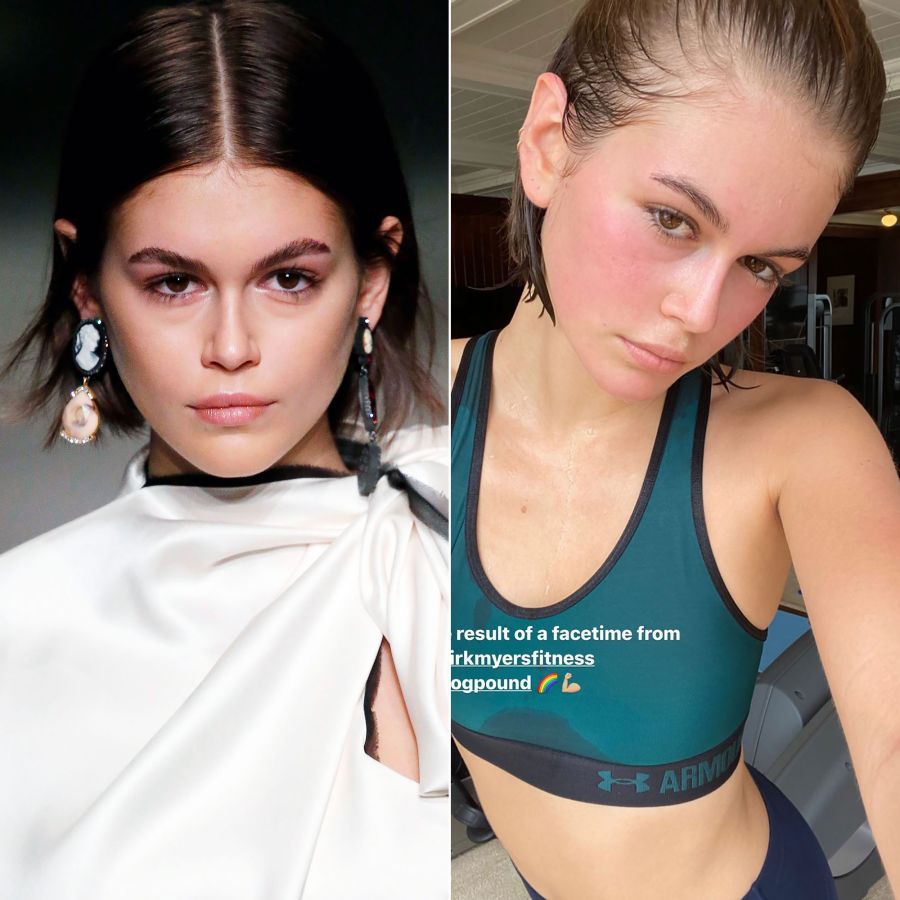 no makeup model before and after