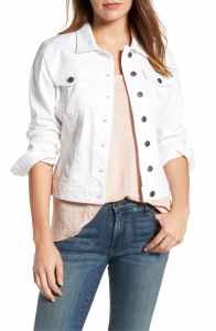 Kut From The Kloth 'Helena' Denim Jacket (Optic White)