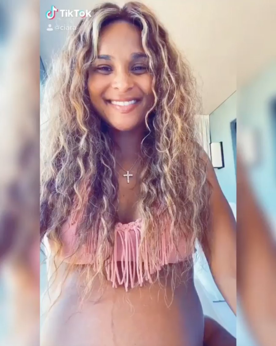 Ciara baby bump bikini