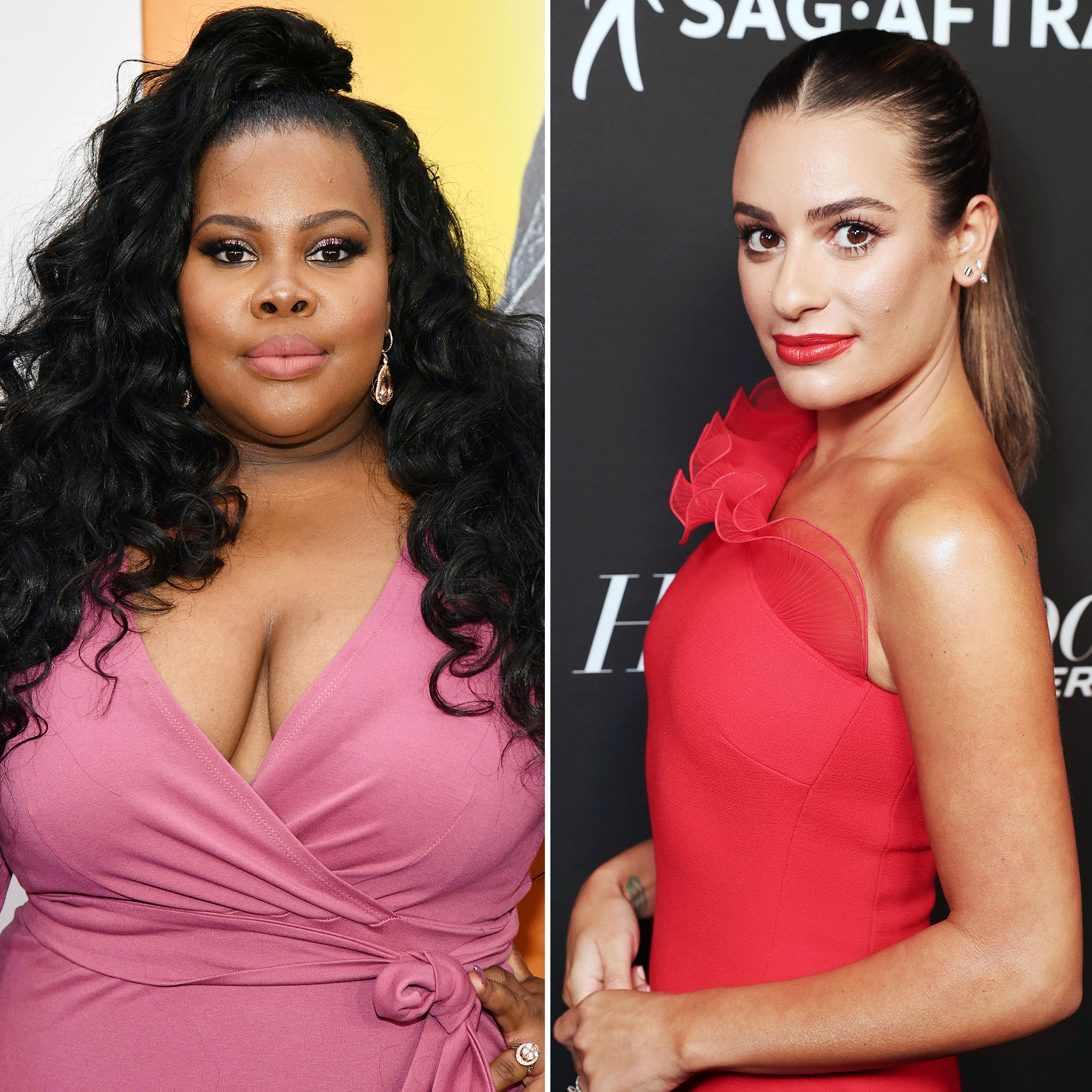 Glee s Amber Riley Responds to Lea Michele Controversy Us Weekly