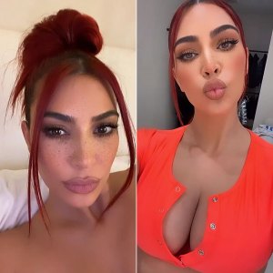 300px x 300px - Whoa! Kim Kardashian Dyes Her Hair a Bold Shade of Red - Nifey