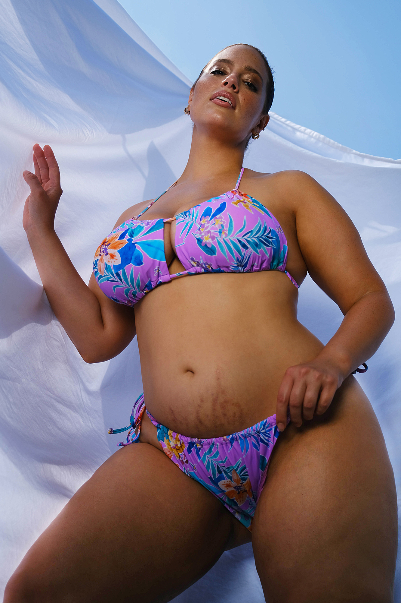 Ashley Graham Reveals Why She Kept Stretch Marks in Bikini Pics
