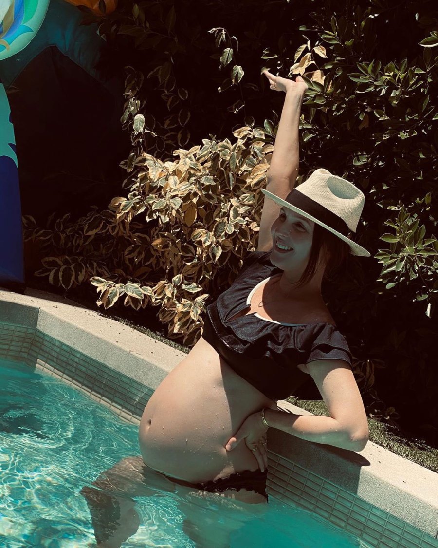 Pregnant Celebrities Show Off 3rd Trimester Baby Bumps in Bikinis