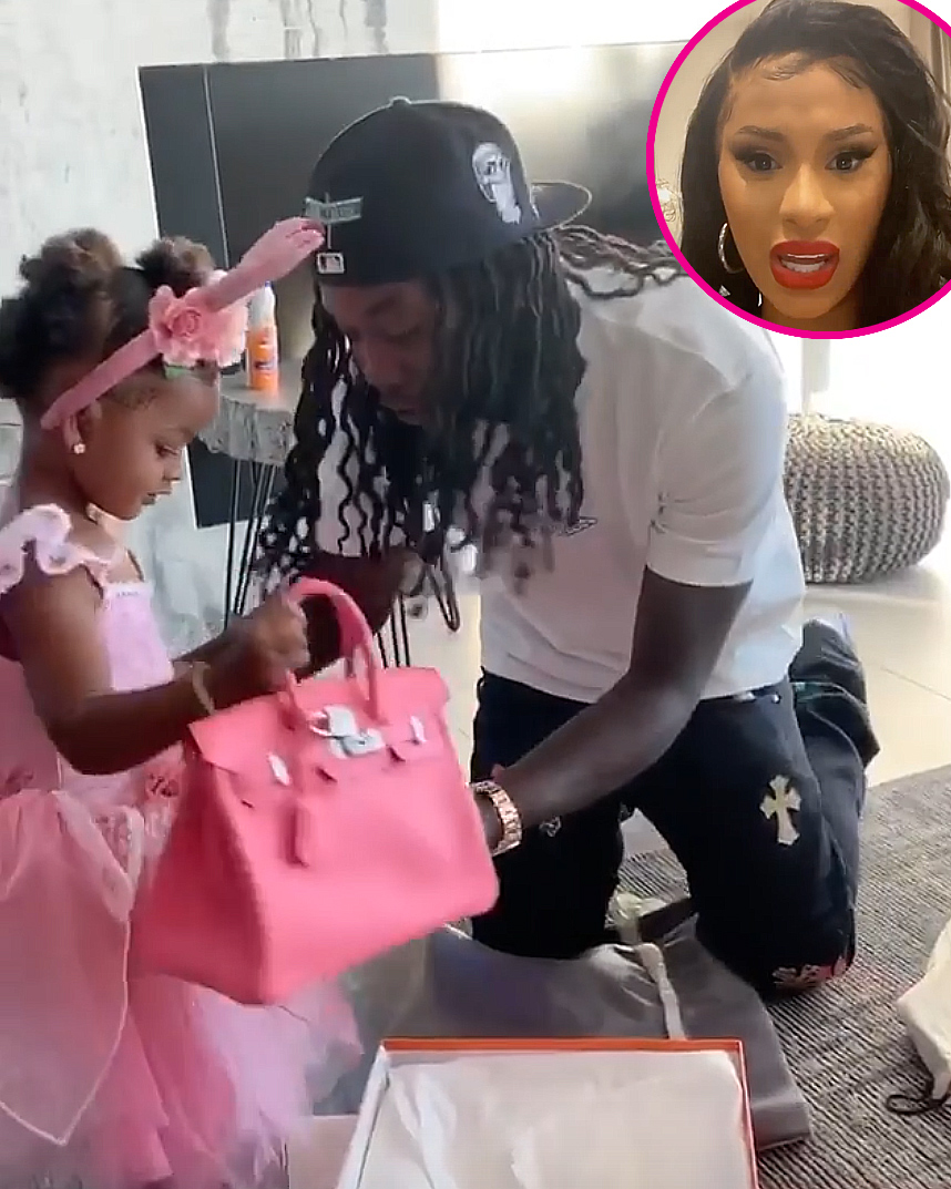 Cardi B and Kulture Gave Us Matching Pretty-in-Pink Vibes With Hermes Birkin  Bags! – Fashion Bomb Daily
