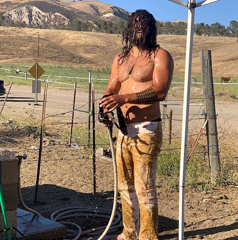 Shirtless Jason Momoa Gets Hosed Down After Muddy Dune Buggy Ride 1286