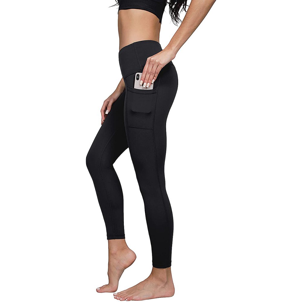 Reflex 90 Degree Women's Elastic Waist Pull On Athletic Travel Capri Pants  (Black, S)