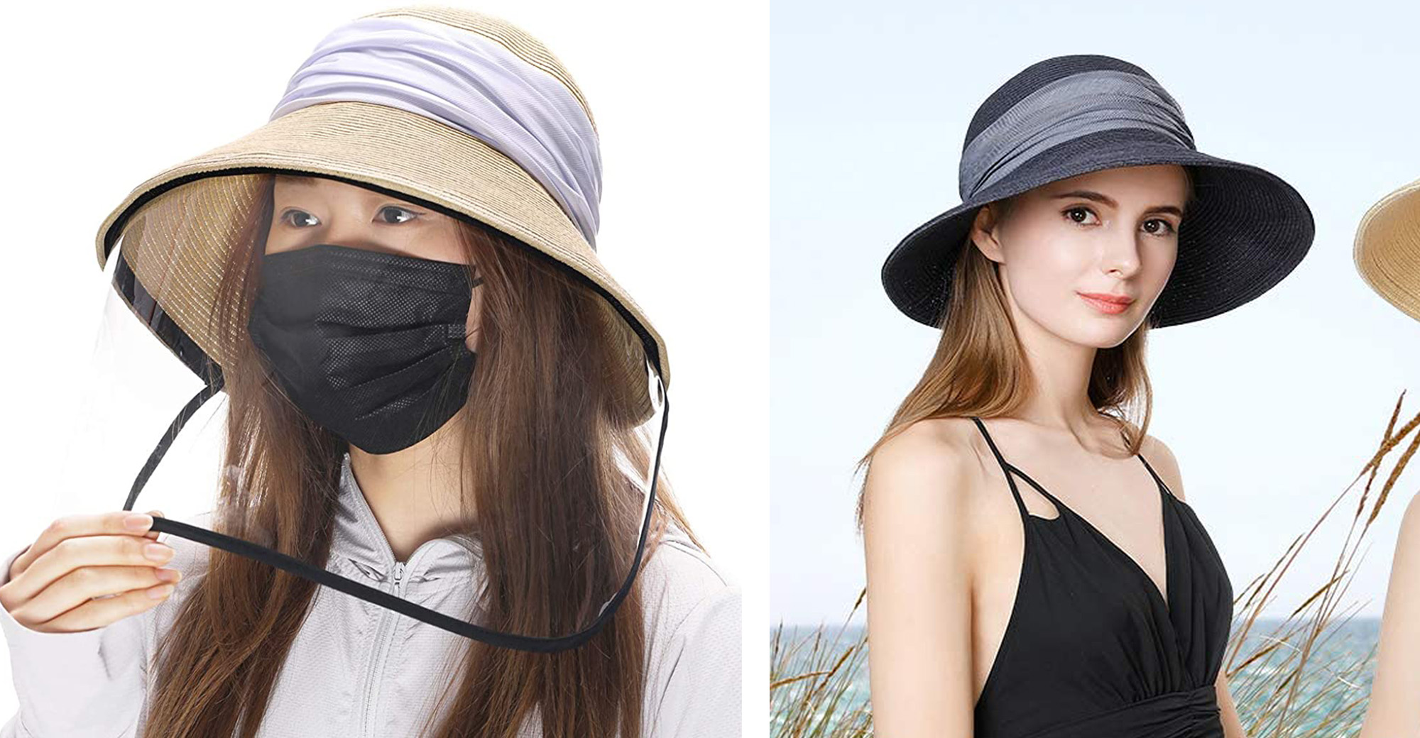 Jeff Aimy Straw Sun Hat Can Double As A Protective Face Shield