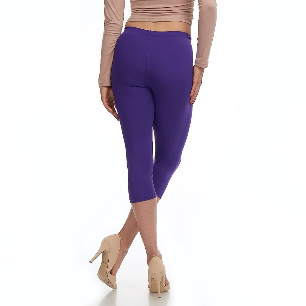 High waist athletic capri leggings 21'', Velvety - Women