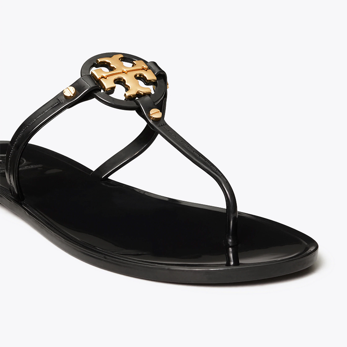 tory burch black jelly sandals