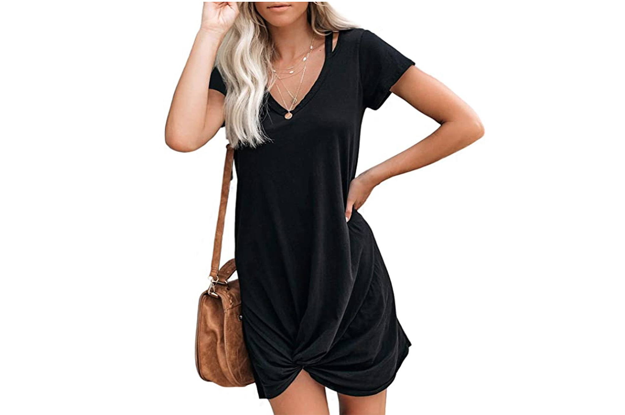 Knotted cut out t shirt outlet dress