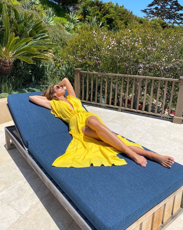 Cindy Crawford Wears Yellow Summer Dress And Bikini Shop Style