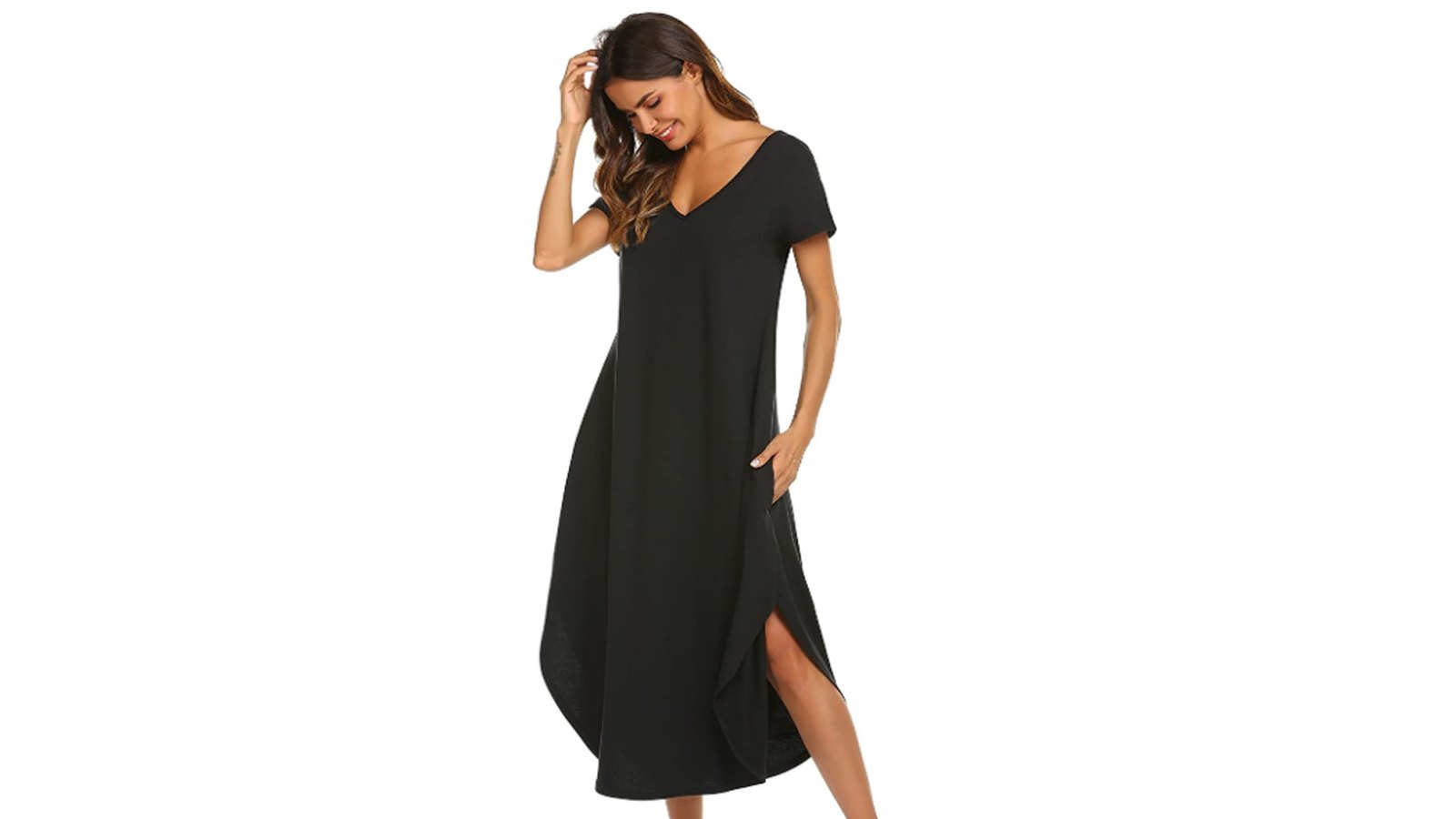 Ekouaer Casual Long Sleep Shirtdress Doubles as a Cute Maxi Dress | Us ...