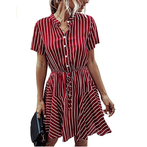 KIRUNDO Striped Dress Will Make You Feel Like a Retro Model | Us Weekly