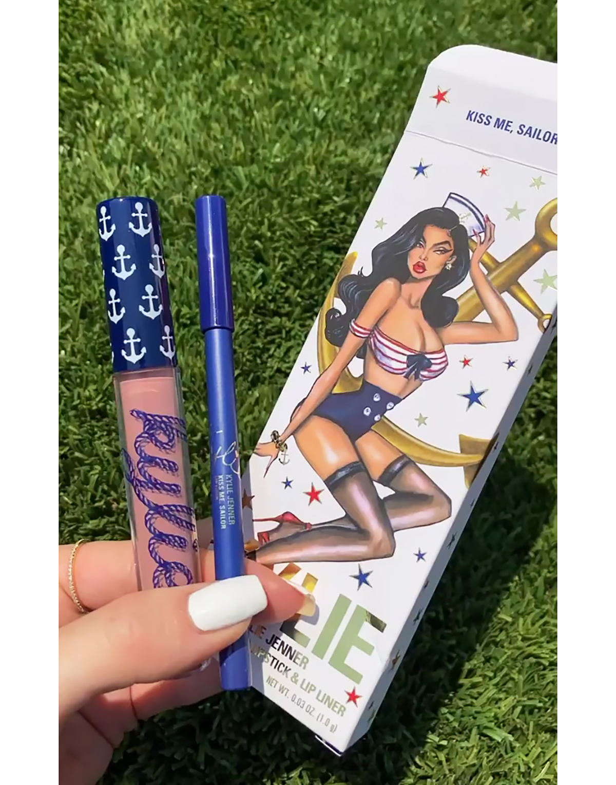 Kylie Jenner Promotes Kylie Cosmetics Sailor-Themed Summer