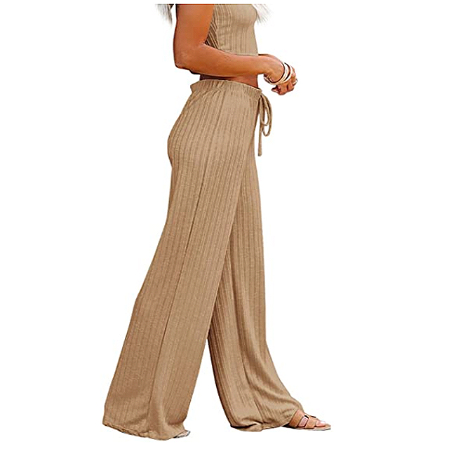 NIMIN Ribbed Stretchy Wide-Leg Pants Are Super on Trend for Fall | Us ...