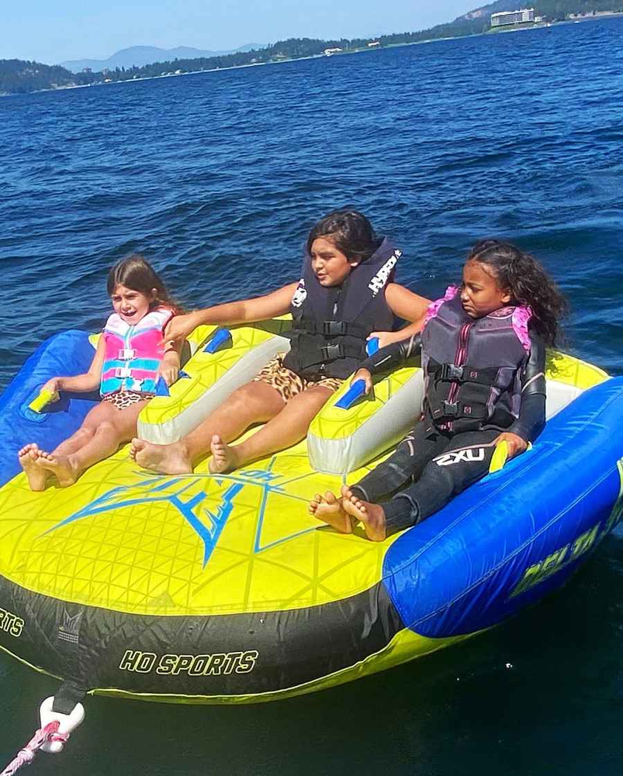 Penelope Disick Mason Disick and North West on the Lake