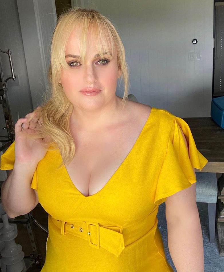 782px x 950px - Rebel Wilson Shows Off Slim Waist, Models Her Angles in Yellow Dress
