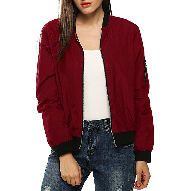 NWT Liebeskind Berlin Red Leather Bomber Jacket Lamb Spellout Women Size  Small S | eBay