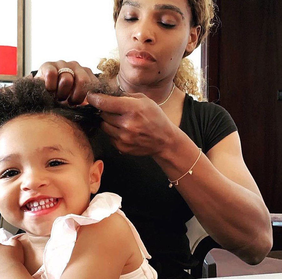 Serena Williams Doing Olympia Hair Serena Williams Cutest Moments With Her and Alexis Ohanian Daughter Olympia
