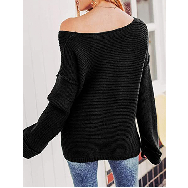 Exposed best sale shoulder sweater