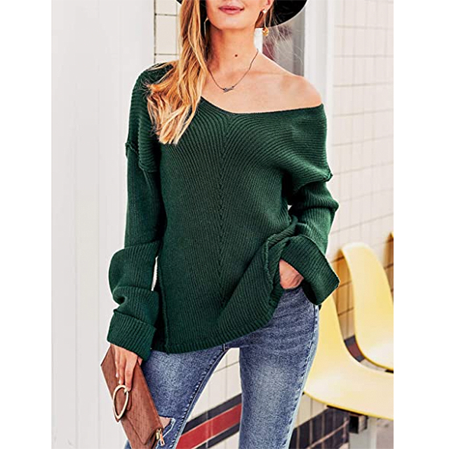 Womens oversized off the clearance shoulder sweaters