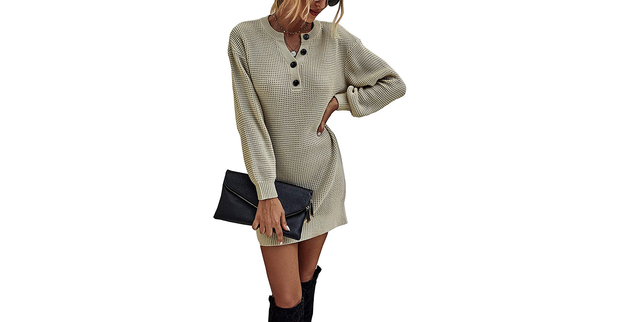 henley sweater dress