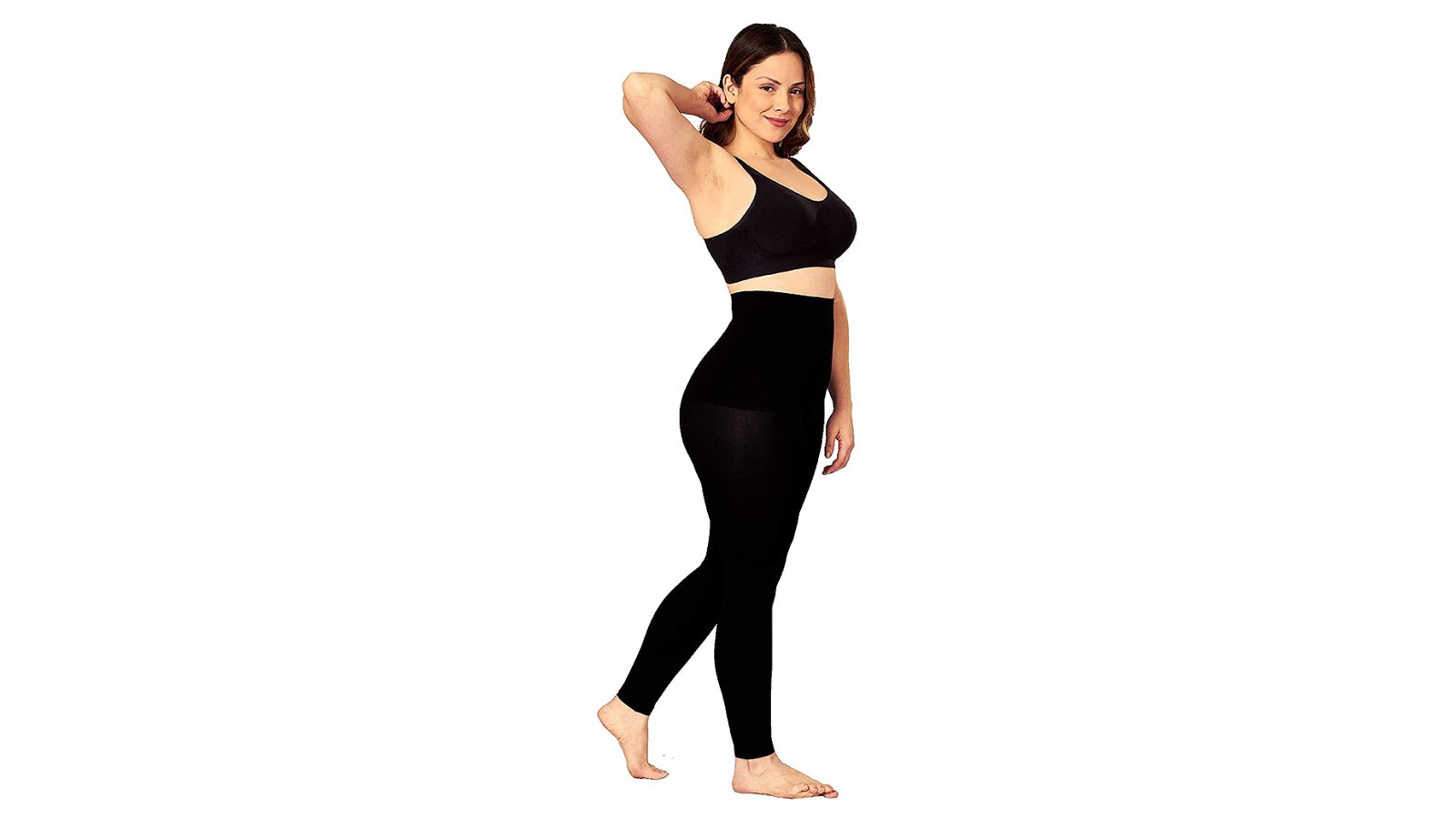 Solid Black Premium Capris with Yoga Band - Women's Plus TC – Apple Girl  Boutique