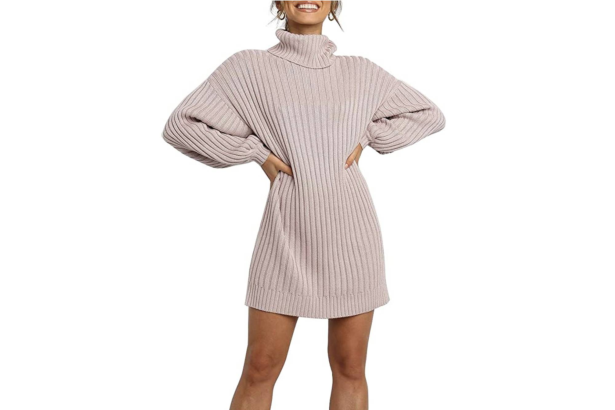 chunky cable knit dress