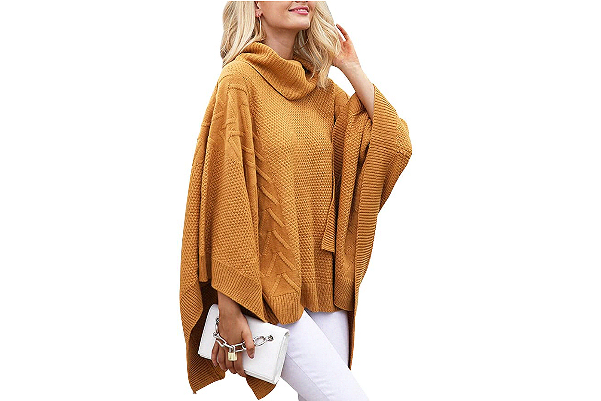 BerryGo Roomy Knit Poncho Sweater Is a Casual Fall Fashion Staple