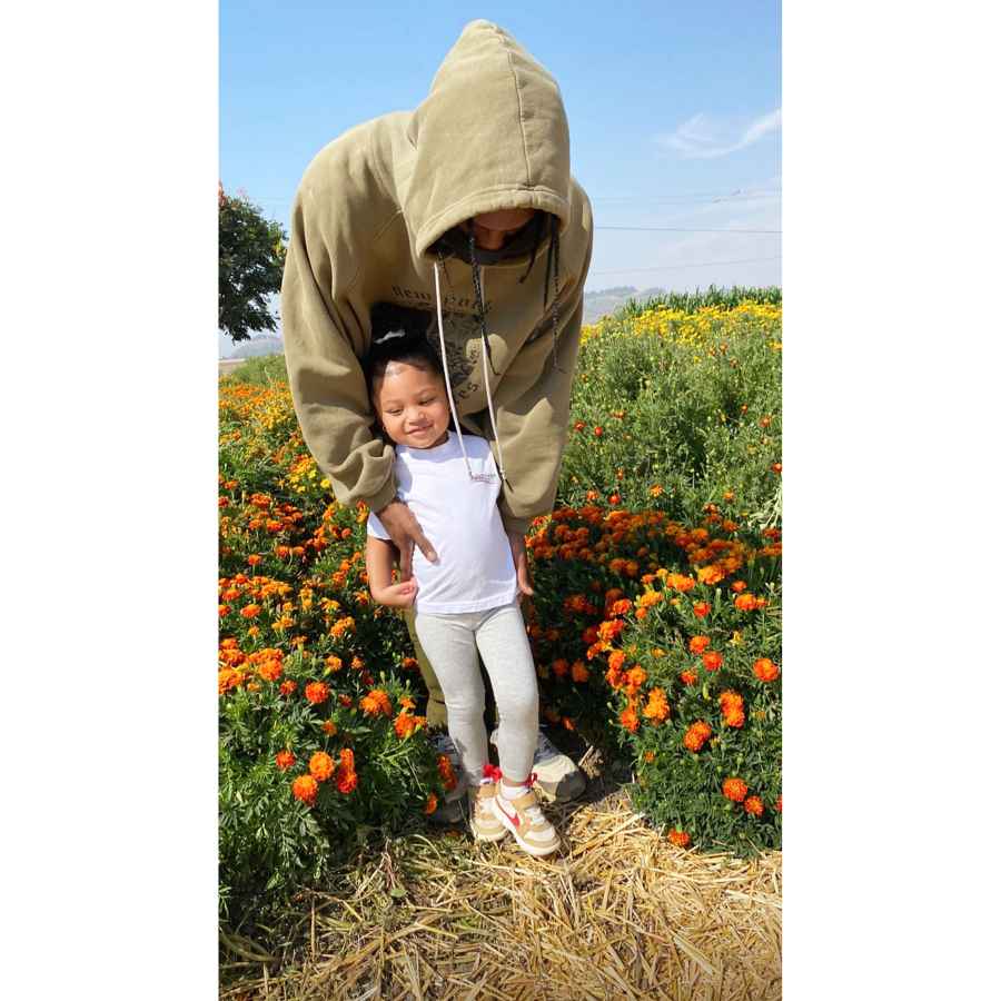 Kylie Jenner and Travis Scott Take Daughter Stormi to the Pumpkin Patch