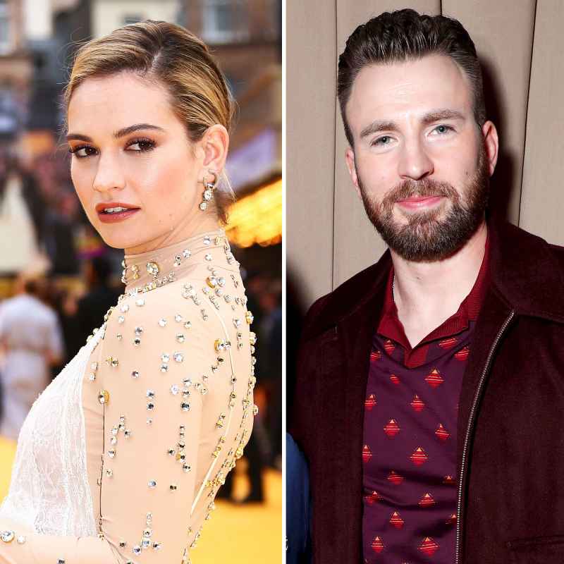 Lily James ne veut toujours rien dire lorsqu'on l'interroge sur les rumeurs d'amour avec Chris Evans