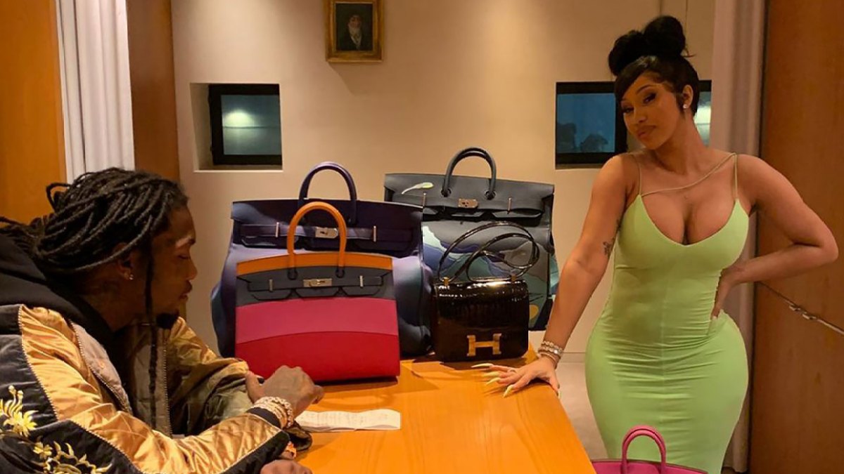 Cardi B's two-year-old has a £7000 Hermes bag - and the backlash