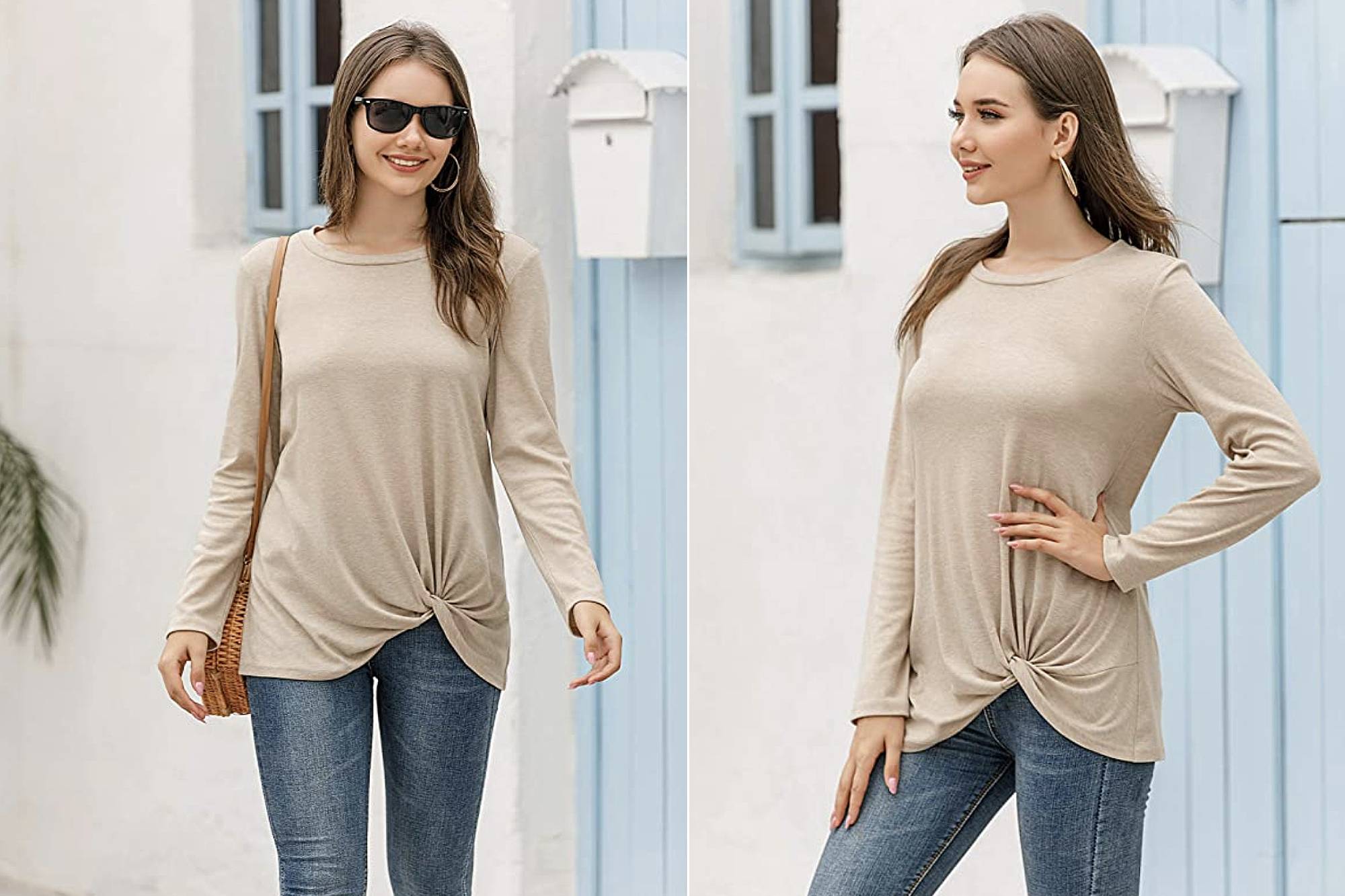 Yidarton Basic Long Sleeve Top Has Our Favorite Twist-Knot Detail