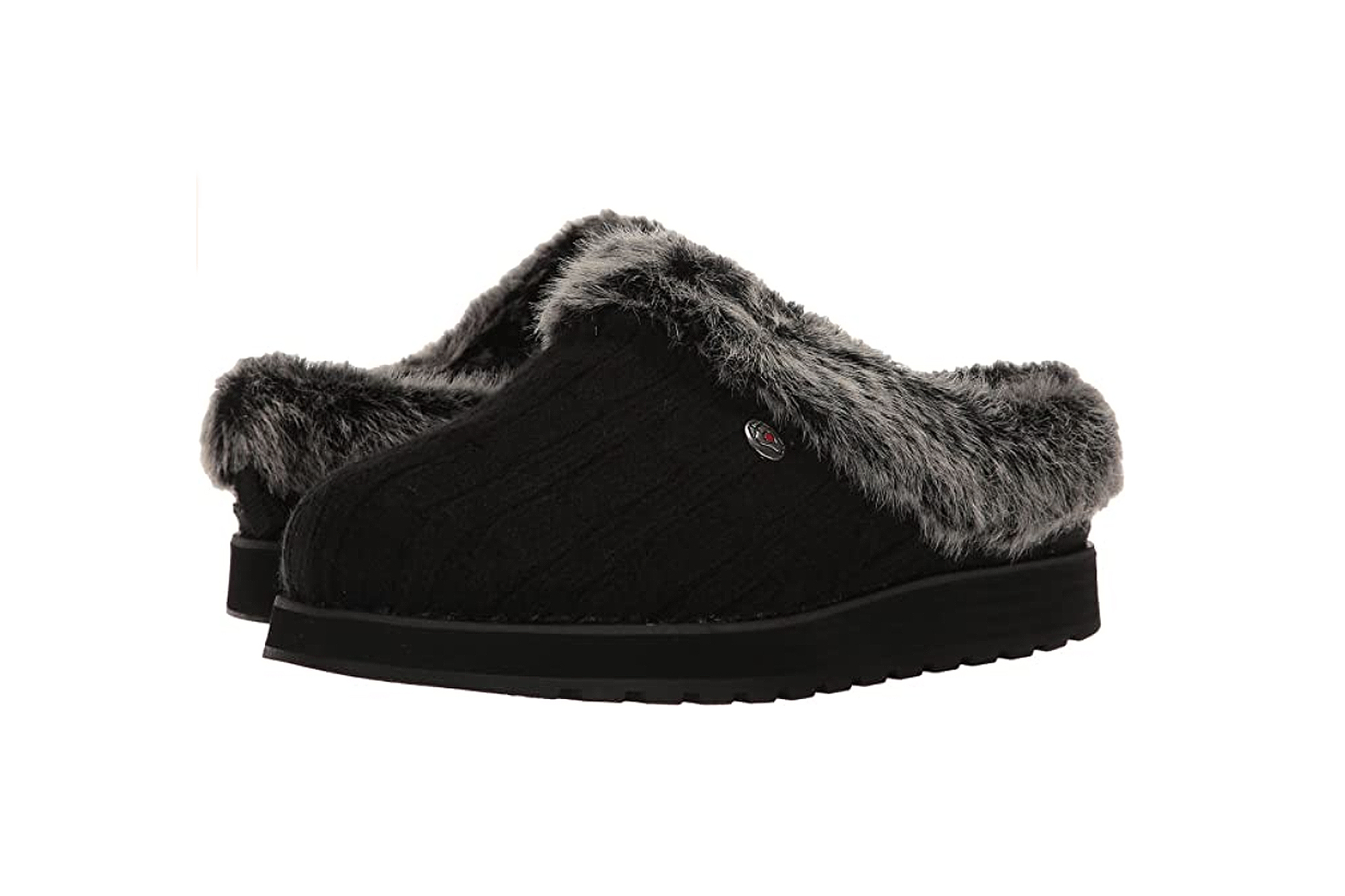 skechers fur slippers