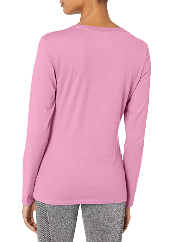 Hanes Simple V-Neck Long-Sleeve Top Is Your Key to Casual Comfort | Us ...