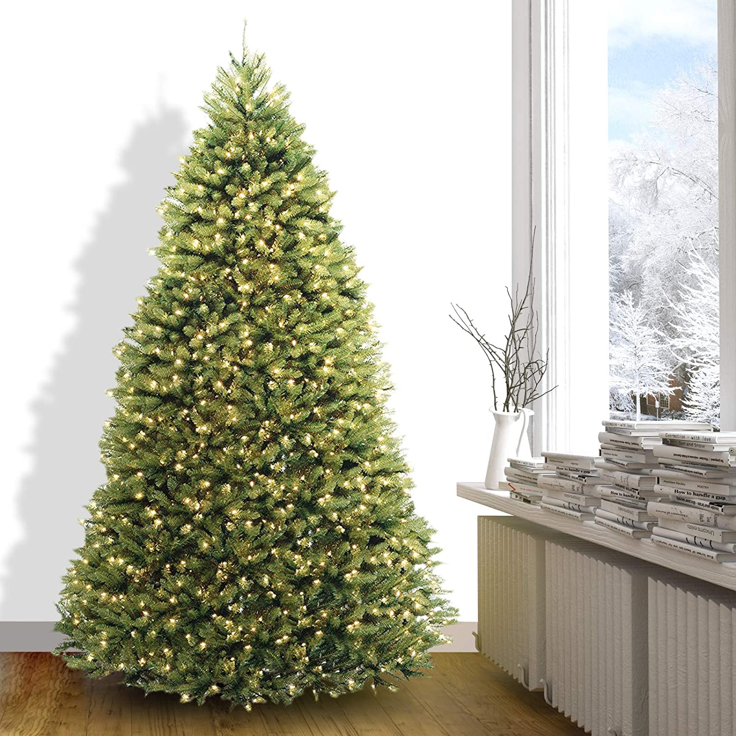 Best Artificial Christmas Trees In 2020 Us Weekly   Homelogik 8 Ft Christmas Tree Premium Hinged Pre Lit Artificial W 750 Warm White Light 