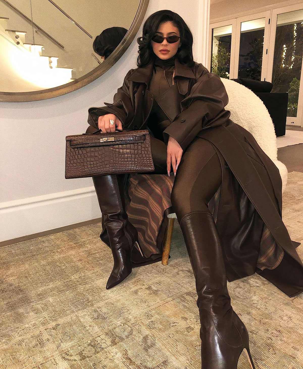 Kim kardashian shop tan boots