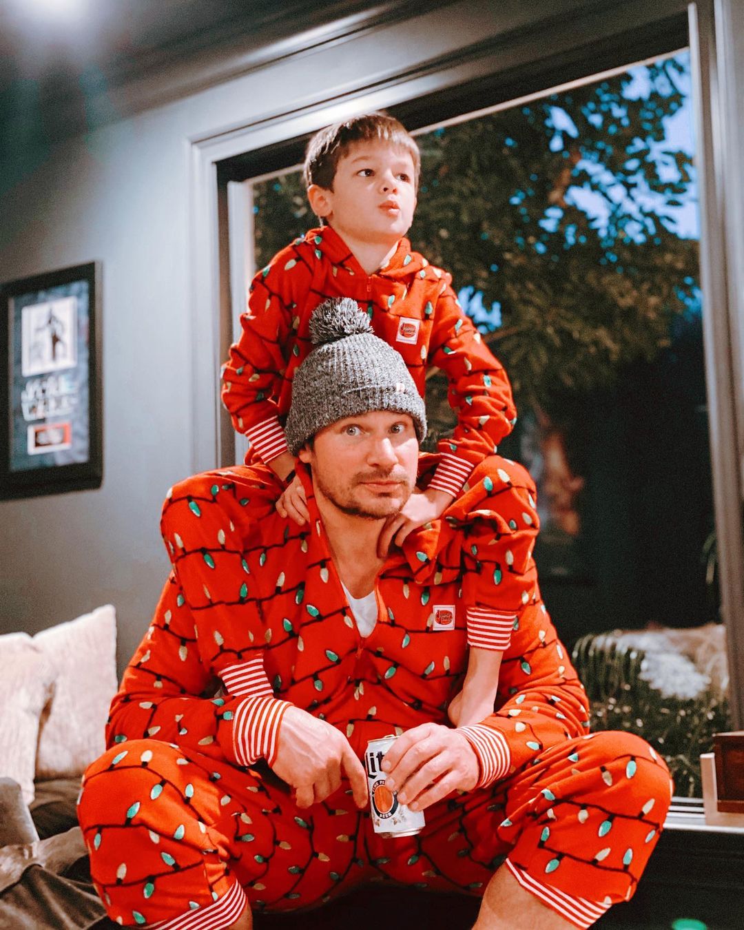 Father son matching christmas hot sale pajamas