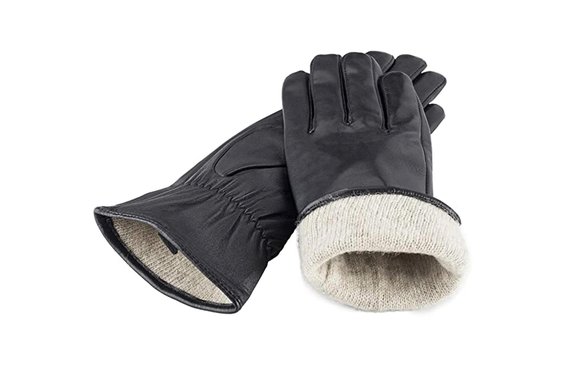 Cashmere lined leather store gloves