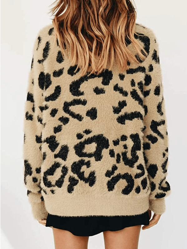 Saodimallsu Leopard Print Sweater Is Seriously Fuzzy and Cozy | Us Weekly