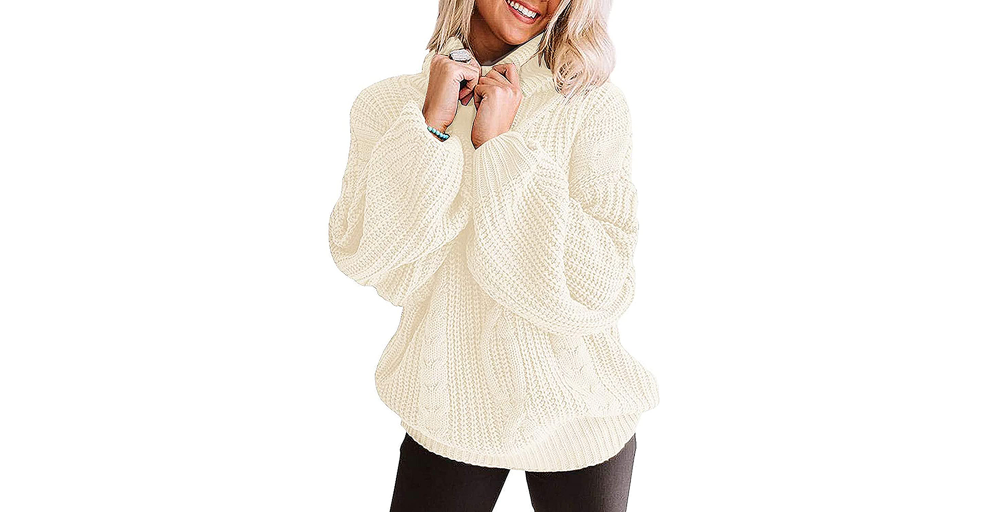 Chunky oversized turtleneck on sale sweater